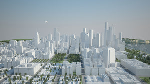 3D Big City G2 - White Buildings