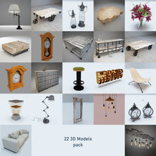 3D Models Pack - 22 models for interior